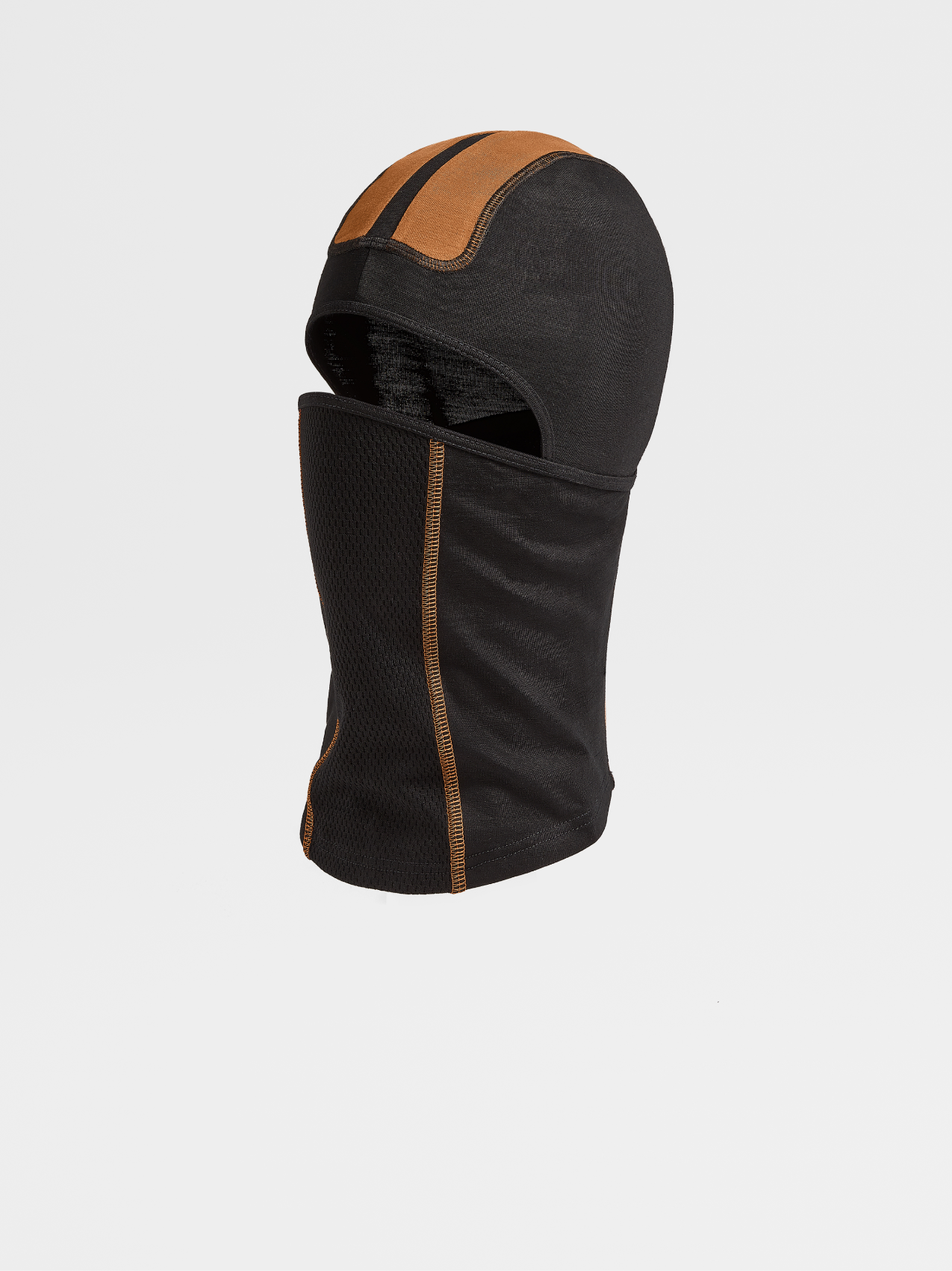 黑色 Techmerino™ 羊毛汗布滑雪头罩
